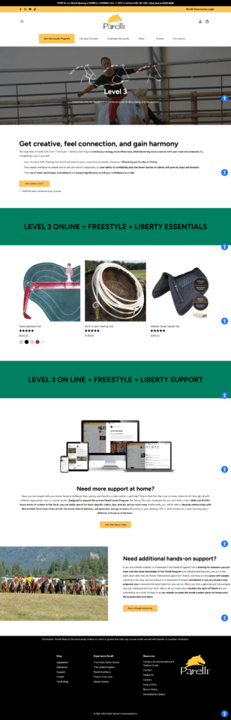 PARELLI NATURAL HORSEMANSHIP Screencapture Shopus Parelli Pages Level 3 Collection 2 2025 10 03 14 48 37 329x1024